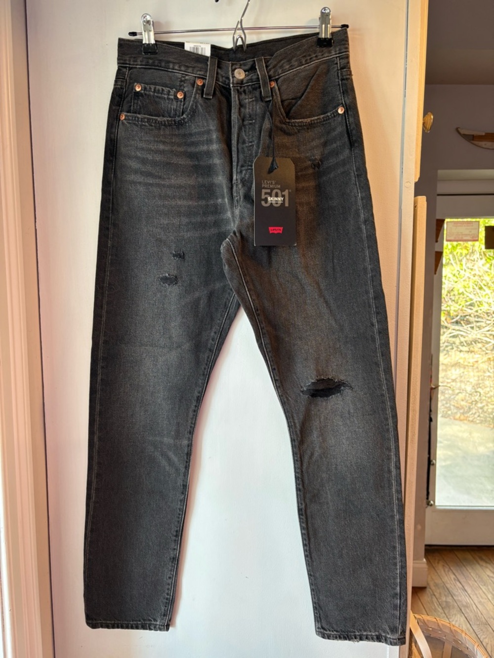Levi's Black Washed Skinny Jeans